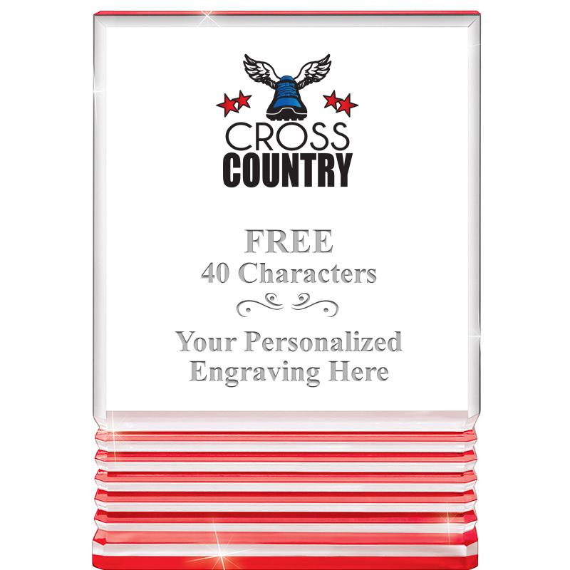 3.5"x5"RED ROCKWELL ACRYLIC