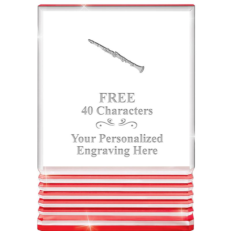 3.5"x5"RED ROCKWELL ACRYLIC