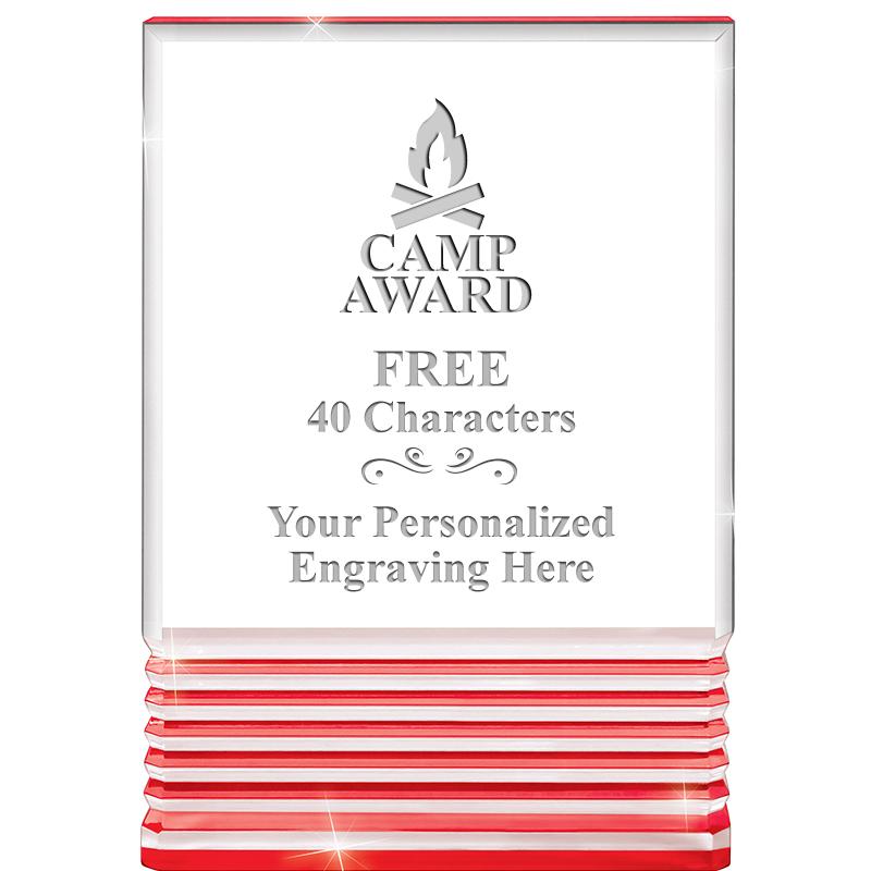 3.5"x5"RED ROCKWELL ACRYLIC