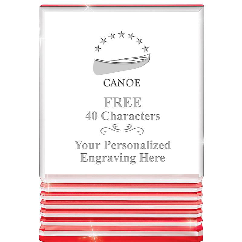 3.5"x5"RED ROCKWELL ACRYLIC