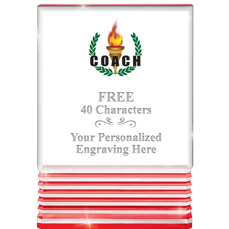 3.5"x5"RED ROCKWELL ACRYLIC