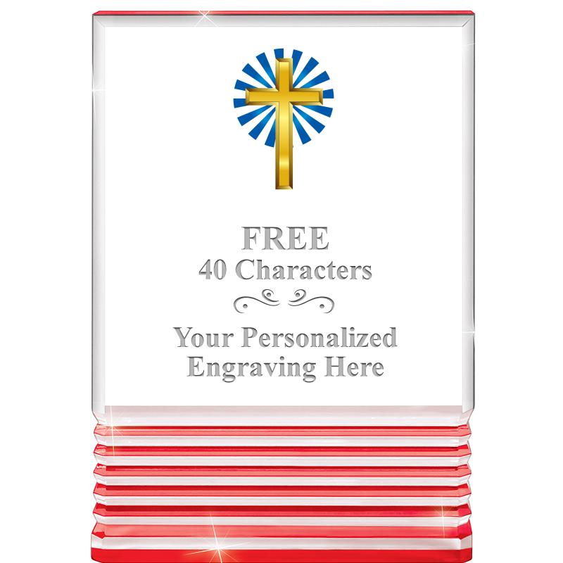 3.5"x5"RED ROCKWELL ACRYLIC