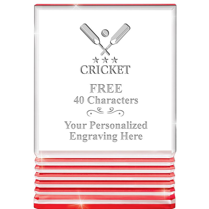 3.5"x5"RED ROCKWELL ACRYLIC