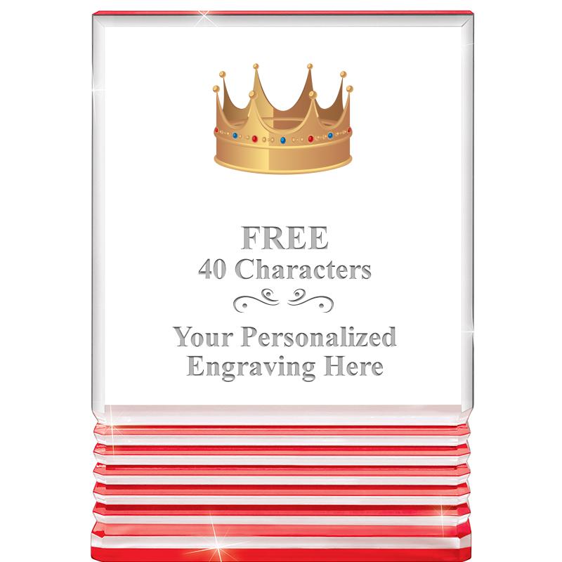 3.5"x5"RED ROCKWELL ACRYLIC