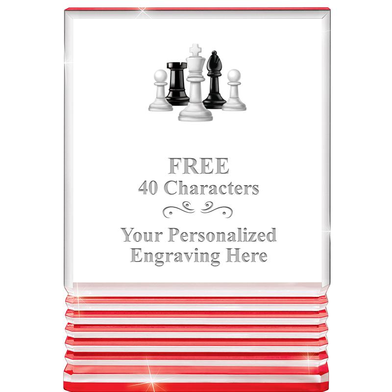 3.5"x5"RED ROCKWELL ACRYLIC