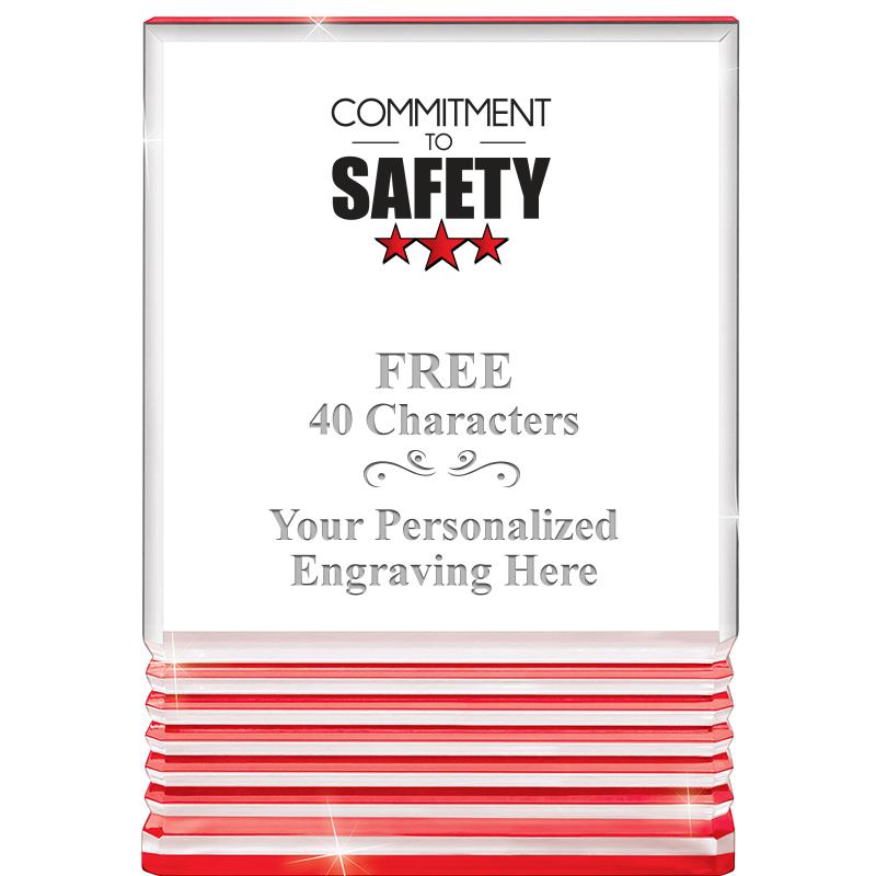 3.5"x5"RED ROCKWELL ACRYLIC