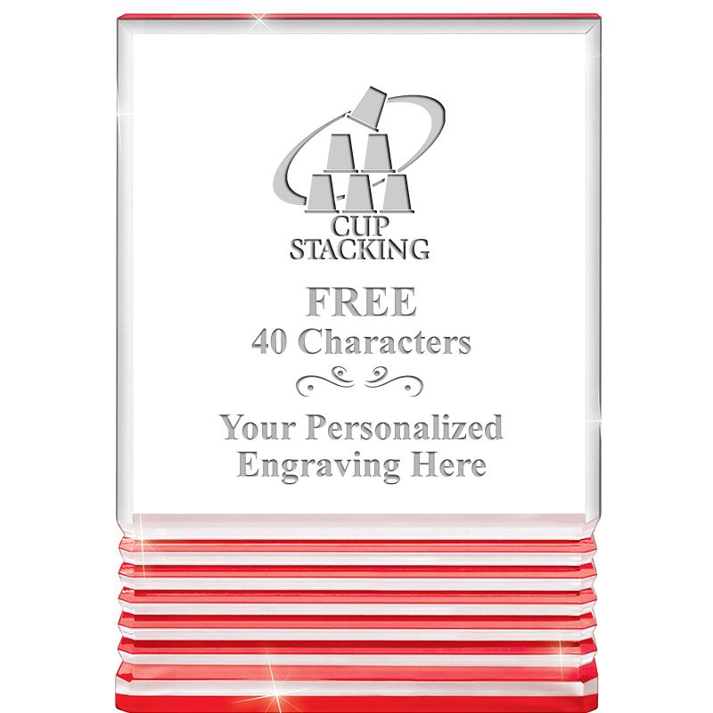 3.5"x5"RED ROCKWELL ACRYLIC