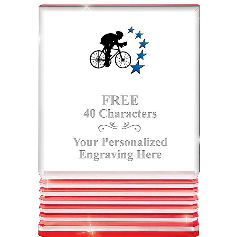 3.5"x5"RED ROCKWELL ACRYLIC