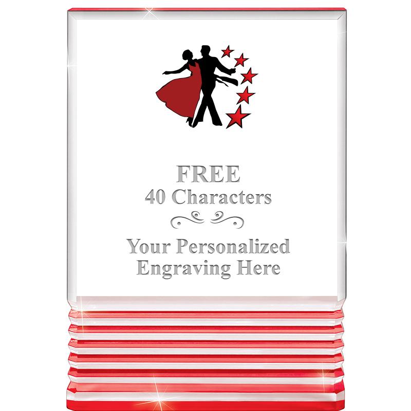 3.5"x5"RED ROCKWELL ACRYLIC