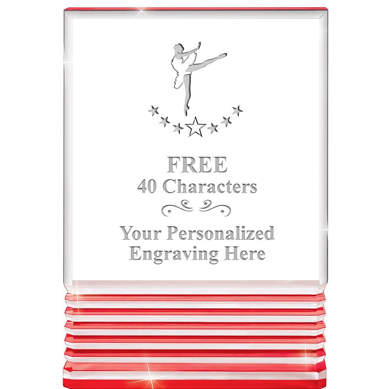 3.5"x5"RED ROCKWELL ACRYLIC