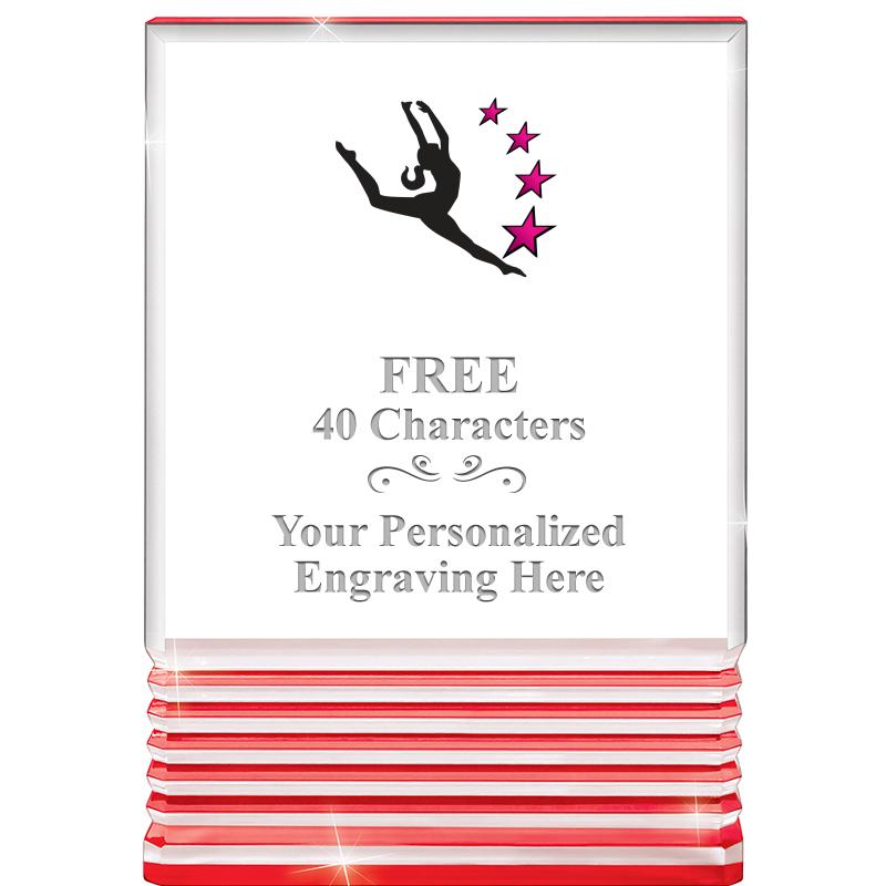 3.5"x5"RED ROCKWELL ACRYLIC