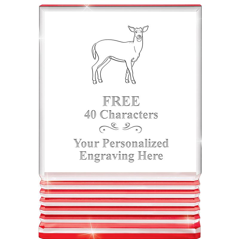 3.5"x5"RED ROCKWELL ACRYLIC