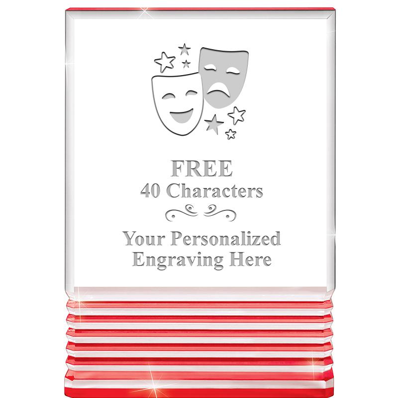 3.5"x5"RED ROCKWELL ACRYLIC