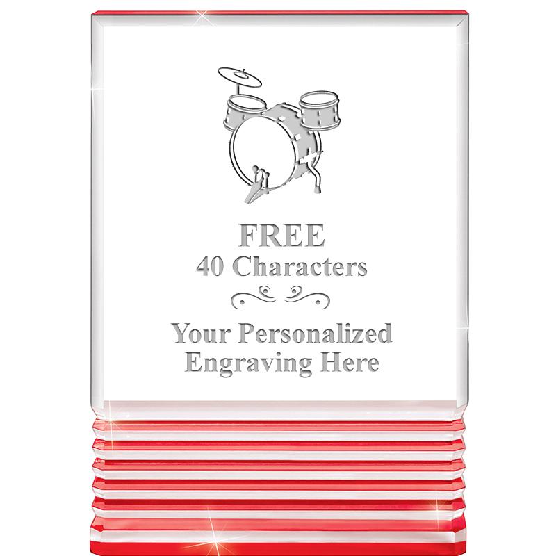 3.5"x5"RED ROCKWELL ACRYLIC