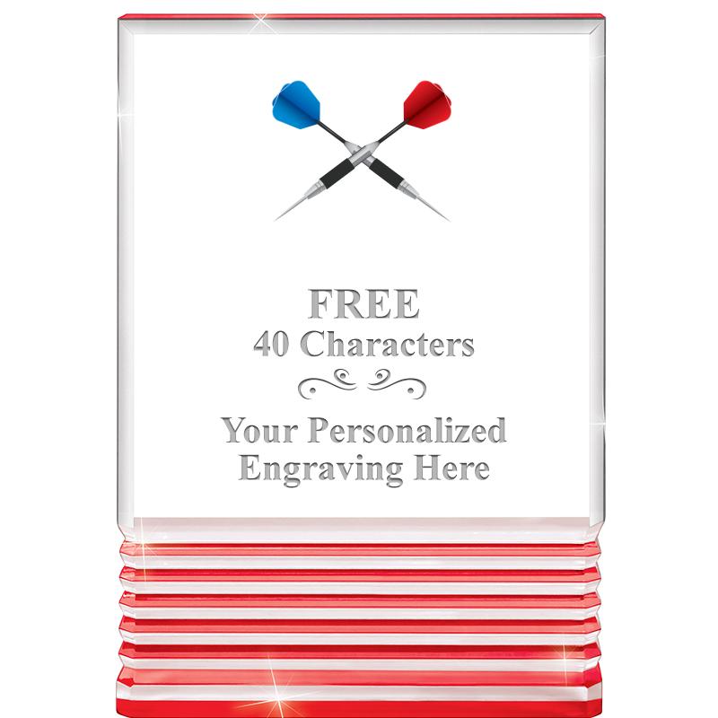 3.5"x5"RED ROCKWELL ACRYLIC