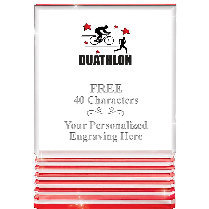 3.5"x5"RED ROCKWELL ACRYLIC