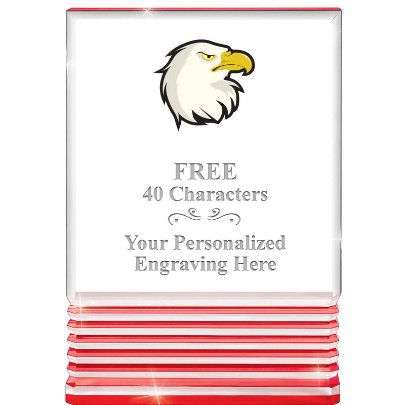 3.5"x5"RED ROCKWELL ACRYLIC