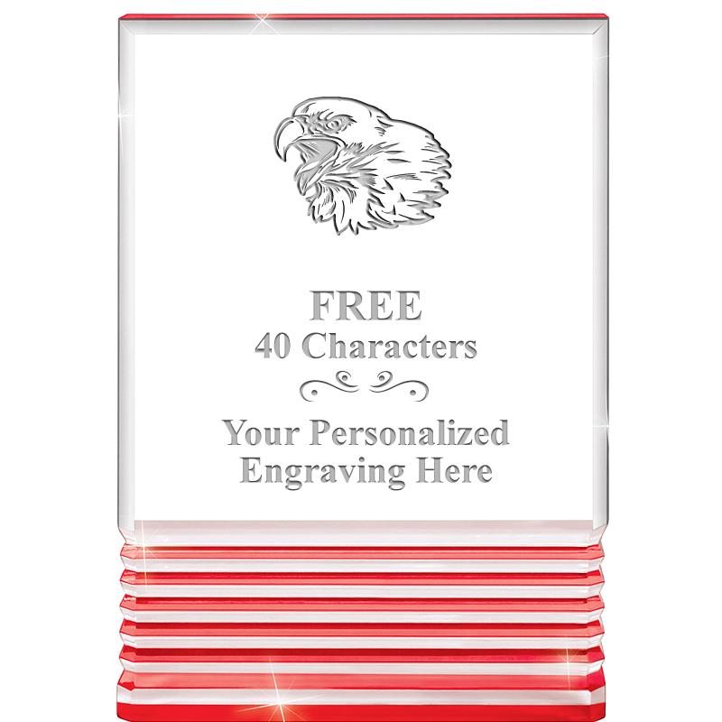 3.5"x5"RED ROCKWELL ACRYLIC