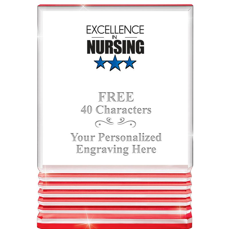 3.5"x5"RED ROCKWELL ACRYLIC