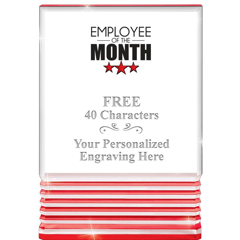 3.5"x5"RED ROCKWELL ACRYLIC