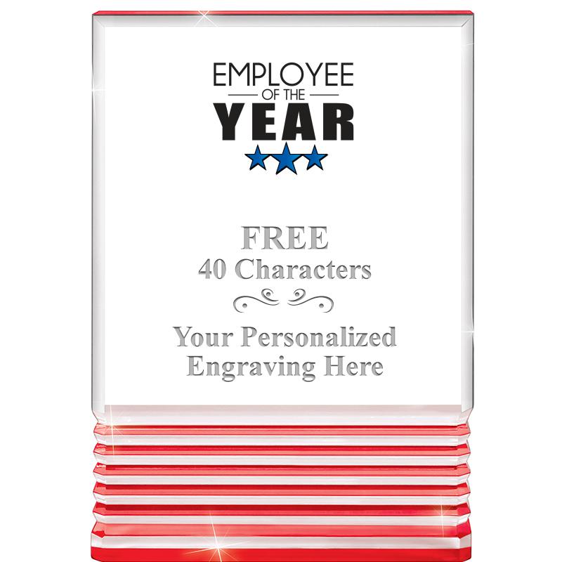 3.5"x5"RED ROCKWELL ACRYLIC