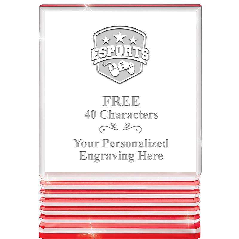 3.5"x5"RED ROCKWELL ACRYLIC