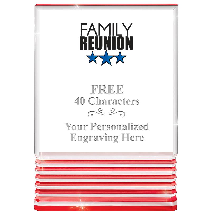 3.5"x5"RED ROCKWELL ACRYLIC