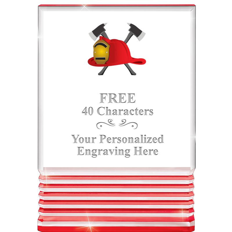 3.5"x5"RED ROCKWELL ACRYLIC