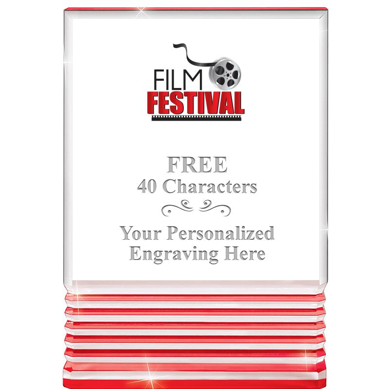 3.5"x5"RED ROCKWELL ACRYLIC