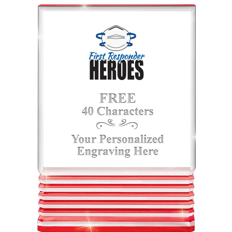 3.5"x5"RED ROCKWELL ACRYLIC