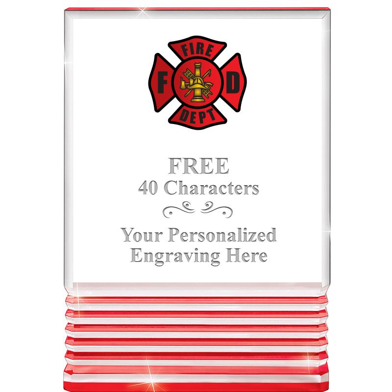 3.5"x5"RED ROCKWELL ACRYLIC