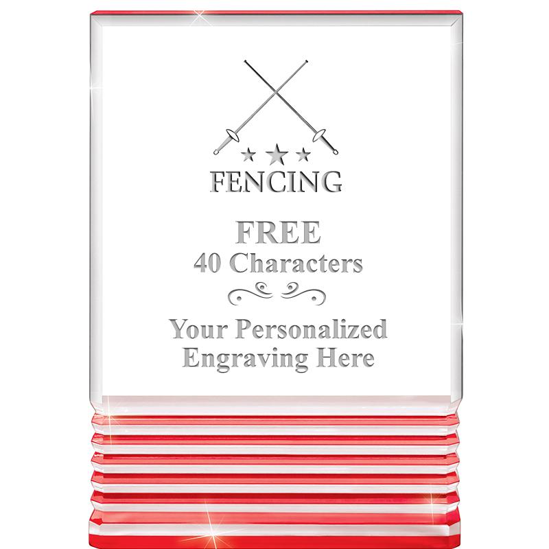 3.5"x5"RED ROCKWELL ACRYLIC