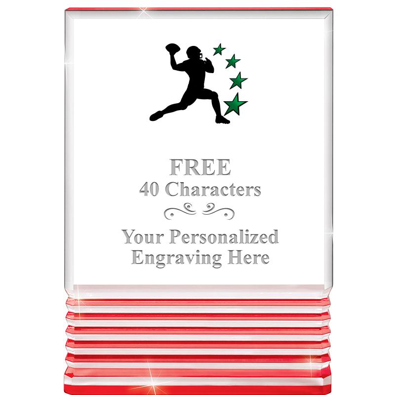 3.5"x5"RED ROCKWELL ACRYLIC