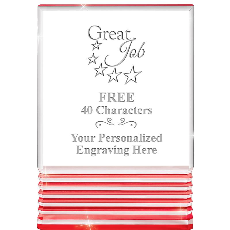 3.5"x5"RED ROCKWELL ACRYLIC