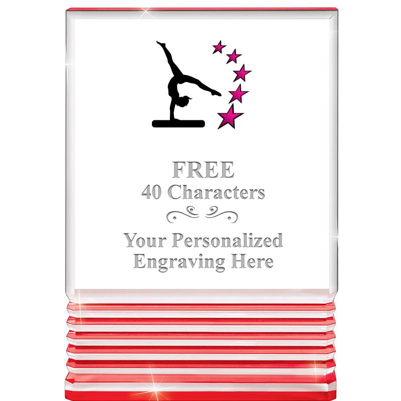 3.5"x5"RED ROCKWELL ACRYLIC