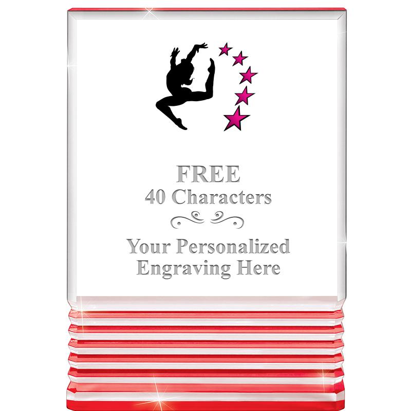 3.5"x5"RED ROCKWELL ACRYLIC