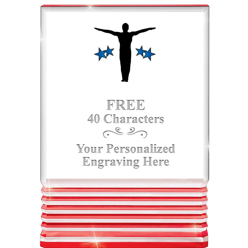 3.5"x5"RED ROCKWELL ACRYLIC