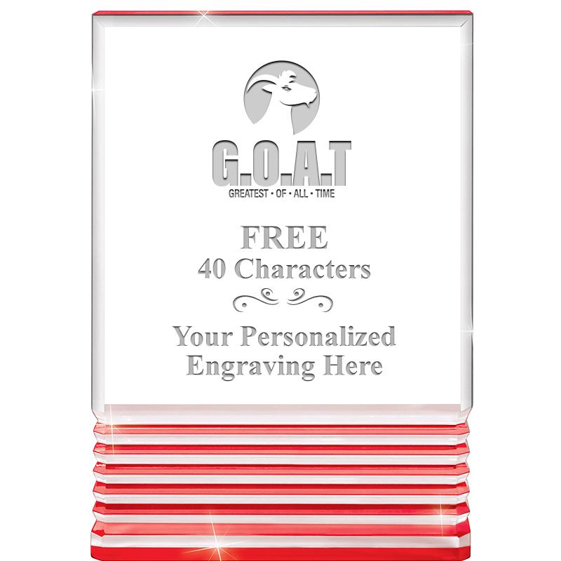 3.5"x5"RED ROCKWELL ACRYLIC