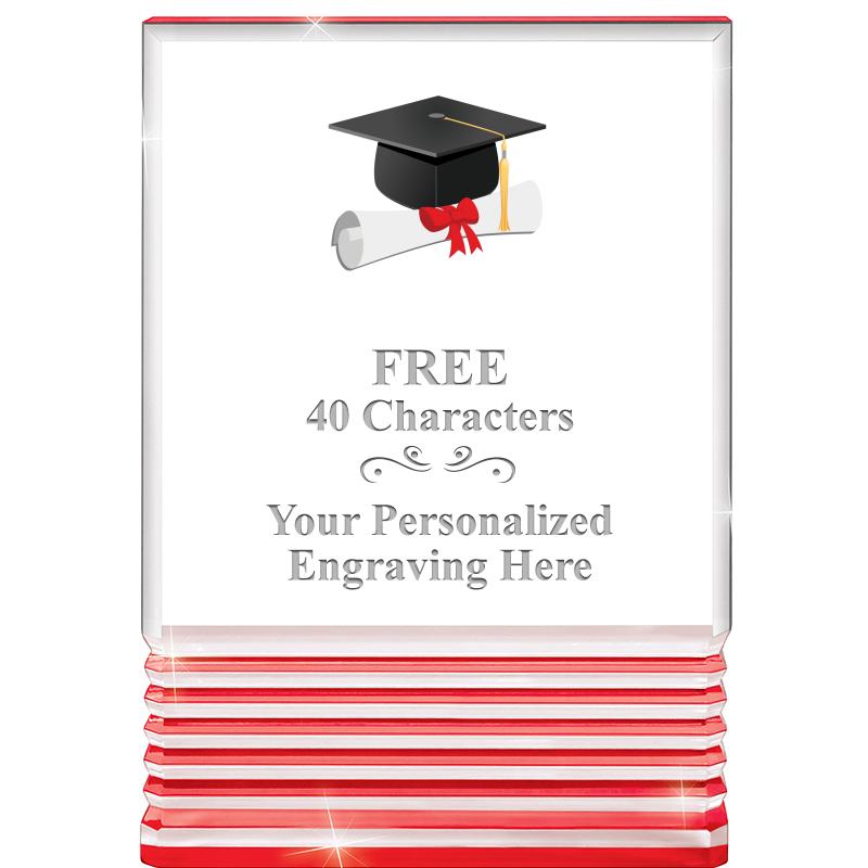 3.5"x5"RED ROCKWELL ACRYLIC