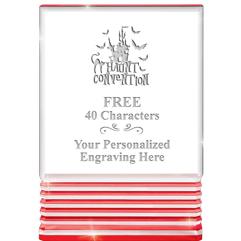 3.5"x5"RED ROCKWELL ACRYLIC