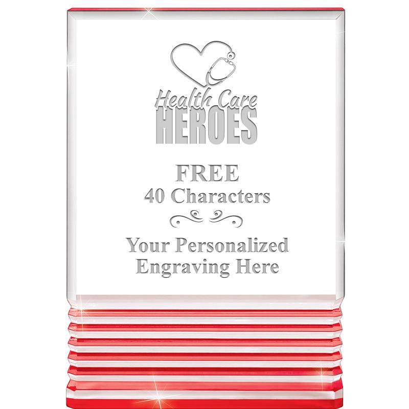 3.5"x5"RED ROCKWELL ACRYLIC