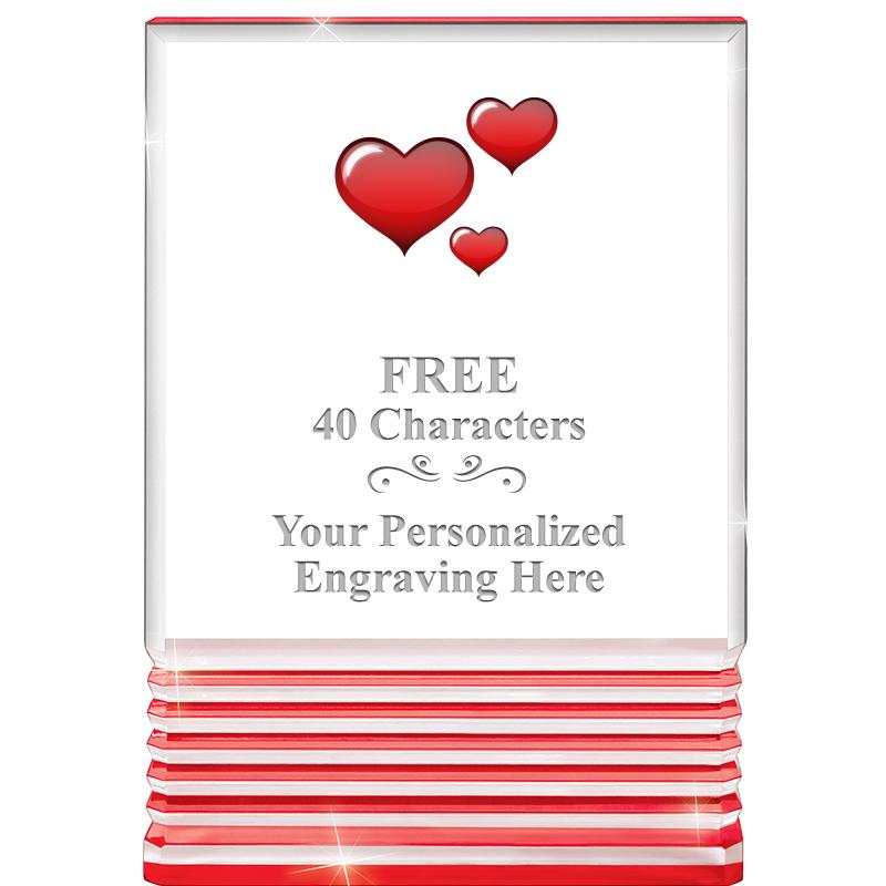 3.5"x5"RED ROCKWELL ACRYLIC