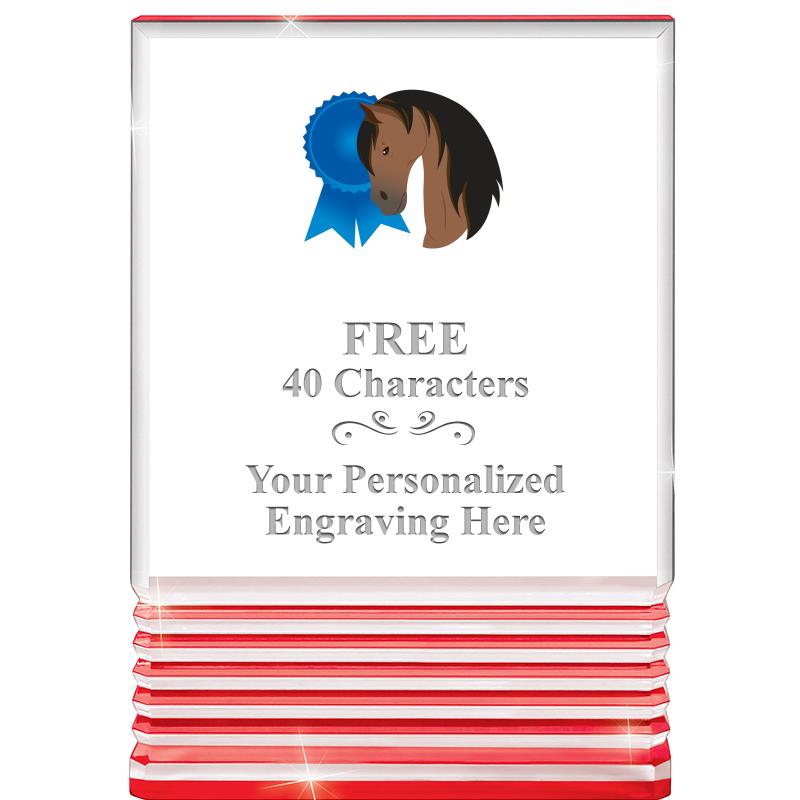 3.5"x5"RED ROCKWELL ACRYLIC