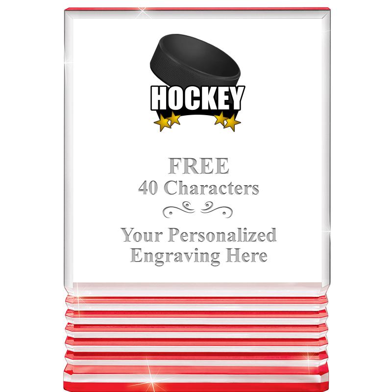 3.5"x5"RED ROCKWELL ACRYLIC