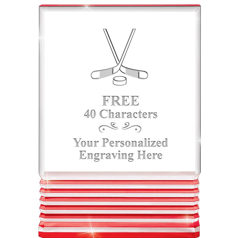 3.5"x5"RED ROCKWELL ACRYLIC