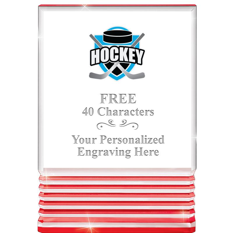 3.5"x5"RED ROCKWELL ACRYLIC