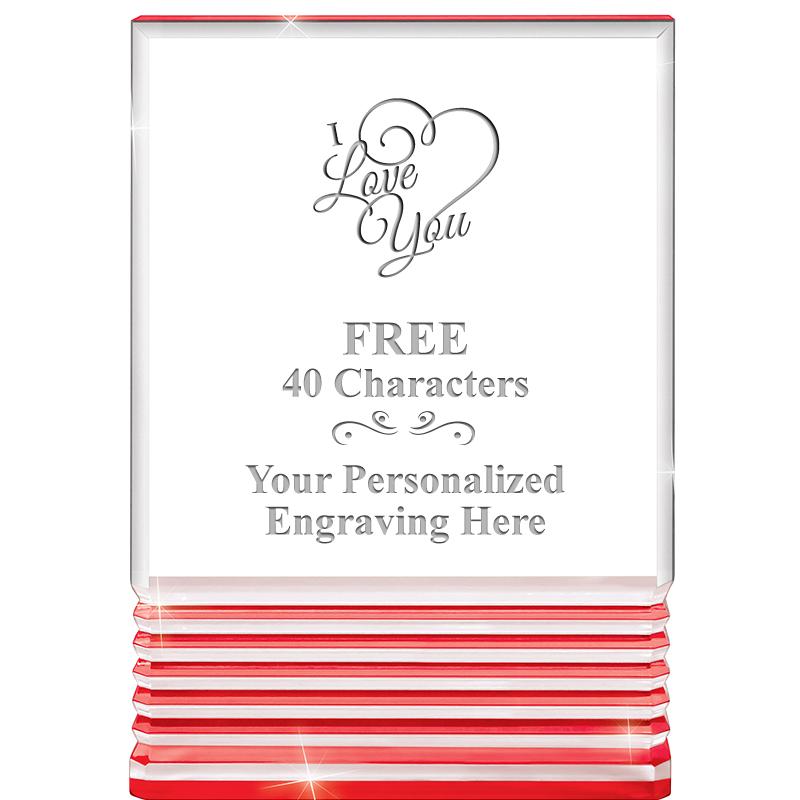 3.5"x5"RED ROCKWELL ACRYLIC