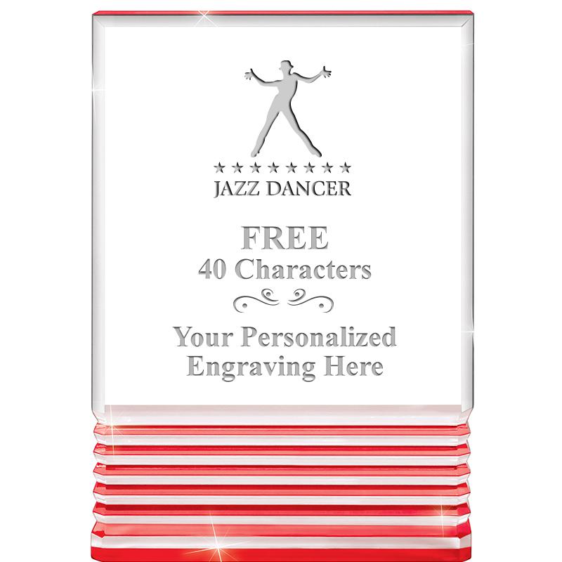 3.5"x5"RED ROCKWELL ACRYLIC