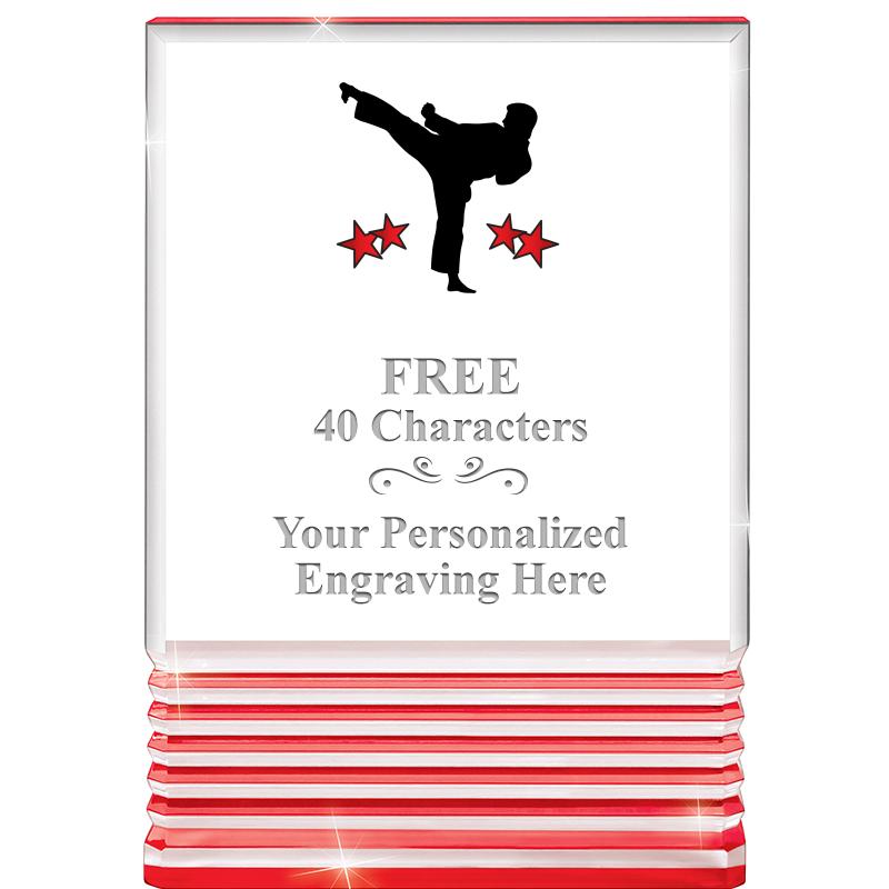 3.5"x5"RED ROCKWELL ACRYLIC