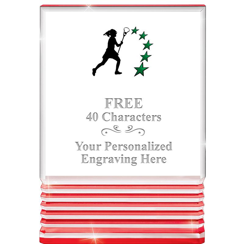 3.5"x5"RED ROCKWELL ACRYLIC